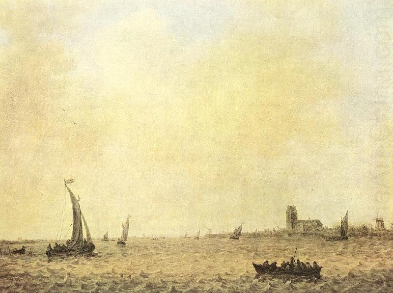 GOYEN, Jan van View of Dordrecht from the Oude Maas sdg china oil painting image